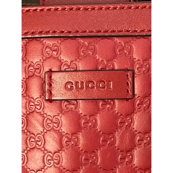 Gucci Guccissima Red Leather Tote Bag Shoulder Satchel Authentic Made In Italy - Picture 2 of 16